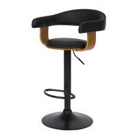 silla de bar ajustable 6284 cm en piel sintetica negra
