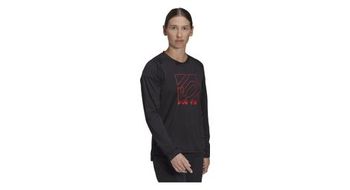 Maillot de manga larga para mujer adidas five ten negro rojo