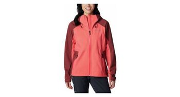 Chaqueta impermeable columbia mazama trail para mujer rosa