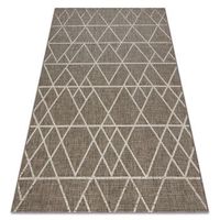 alfombra de cuerda sisal floorlux 20508 triangulos gris pardocolor c 160x230 cm