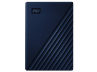 disco duro externo 4 tb - western digital wd my passport para mac portatil usb-c y usb-a compatible con genius con contrasena azul