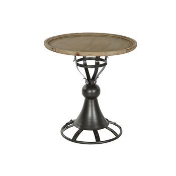 Mesita Auxiliar Abeto Metal 60x60x63,5 Negro