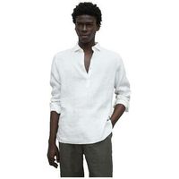 ecoalf camisa manga larga chemise polino blanche en lin biologique para hombre