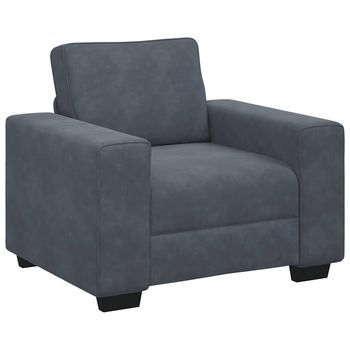 Sillón De Terciopelo Gris Oscuro 60 Cm Cfw339555