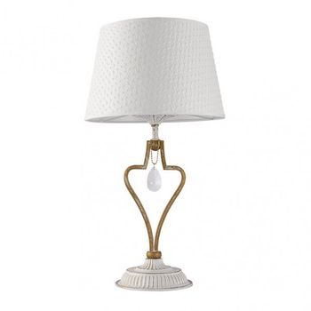 Sobremesa crasas 1xe14 blanco/oro 49x27x27 cm