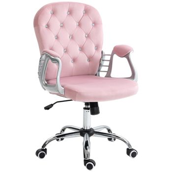 Silla de escritorio 59.5x60.5x103 cm rosa