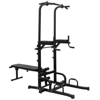 Torre De Musculación - Fitness En Interiores - Hierro - Negro (224.8x96.5x207cm)