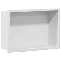 nichos de ducha blanco 30 x 20 x 95 cm acero inoxidable vidaxl