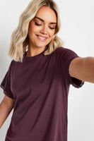 yours camiseta morada con puntilla de encaje mujer curvy y tallas grandes yours