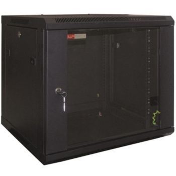 Armario Rack de Pared WP WPN-RWB-09605-B 9U 60kg Acero Negro IP20 Paneles Desmontables
