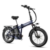 bicicleta electrica plegable wildeway fw11 1680 wh neumaticos anchos de 20 azul