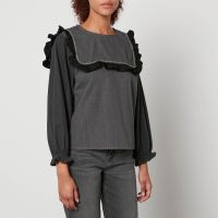 seventy  mochi nina organic cotton-twill blouse - uk 6