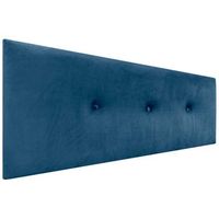 dhome cabecero de terciopelo liso con botones 160x60 camas 150160 - azul