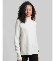 superdry para mujer w6110502a jersey en punto de canale essential blanco xl casual acrilico manga larga
