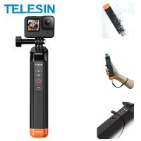 telesin-palo de selfie resistente al agua barra de flotabilidad palo de selfie con correa de mano control remoto inalambrico para gopro hero 8 9 10 11 12