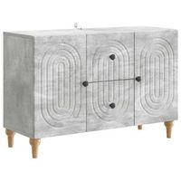 mueble de tv con cajon gris hormigon 89 x 345 x 60 cm vidaxl