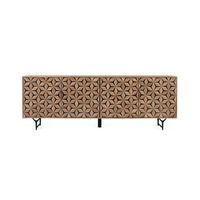 aparador fabricado a mano en madera de mango con 4 puertas 220 cm