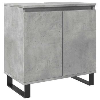 Armario De Baño | Mueble De Baño Madera De Ingeniería Gris Hormigón 58x33x60 Cm