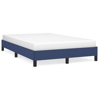 Cama Matrimonial | Cama Para Adultos | Estructura De Cama Tela Azul 120x190 Cm Cfw391697