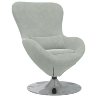 sillon huevo en terciopelo gris claro cfw927651