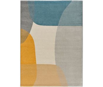Alfombra geométrica multicolor monic, 80x150 cm - atticgo