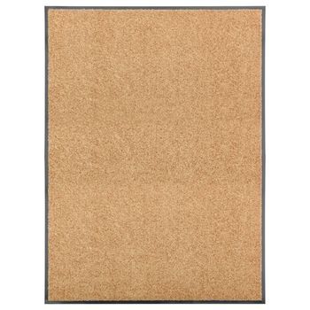 Felpudo Lavable Crema 90x120 Cm Vidaxl