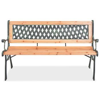 Banco De Jardín | Banco De Exterior | Silla De Jardín De Madera 122 Cm