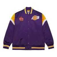 chaqueta baloncesto lakers nba heavyweight satin jacket de mitchell and ness