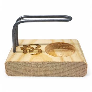 Vadeincienso Quemador de Palo Santo Hecho a Mano – Madera con Varilla de Metal – Diseños Variados (Nudo de Bruja, Árbol de la Vida) – Para Palo Santo y Sahumerios