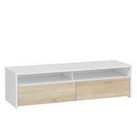 mueble tv silva 2 puertas blanco artik y roble canadian