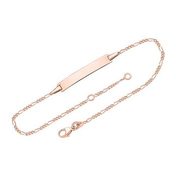 Pulsera de oro rosa 9 quilates con opción de grabado
