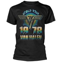 van halen camiseta world tour 78 para mujer
