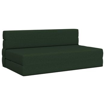 Sofá Cama Plegable Verde Oscuro 152 X 86,5 X 60 Cm Tela Vidaxl