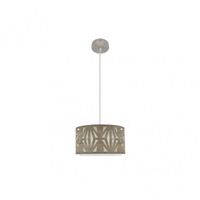 fabrilamp colgante con pantalla gris modelo katerina 1luz xe27