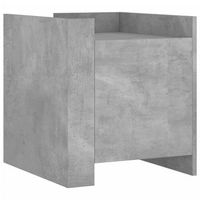 mesita de noche - mesilla madera de ingenieria gris hormigon 45x50x50 cm mc5040