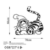decoracion pared de metal tigger negro 70x66 cm