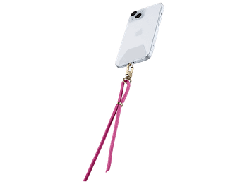 Cordón para móvil - CellularLine Wrist Lace, Correa de muñeca, Lanyard, Rosa