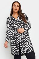 yours camisa larga con estampados en blanco y negro mujer curvy y tallas grandes yours