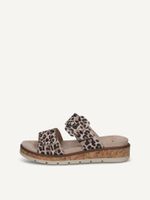 caprice mule beige made of leather without heel size 40
