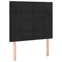 cabecero accesorio para dormir mueble de dormitorio 2 piezas 100 x 5 x 7888 cm tela terciopelo negro tdl0206267