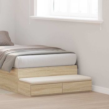 Cajones De Cama - Almacenaje - Madera De Ingeniería - Roble Sonoma (80x36.5x16.5cm)