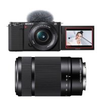 camara mirrorless sony alpha zv-e10 242 mp 3x zoom optico sensor aps-c 4k wifi kit 16-50 mm  55-210 mm