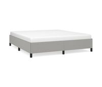 estructura de cama gris claro tela 180x200 cm