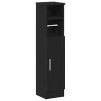 mueble de bano  armario de bano con portarrollos negro 205x22x90 cm