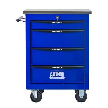 Carro De Herramientas - Organizador Para Taller - Acero - Negro Y Azul (62.5x34.5x78cm)