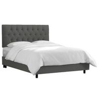 la web del colchon -cabecero tapizado naxos para cama de 80 90 x 70 cms gris ceniza