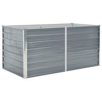 jardinera elevada 160x80x77 cm acero galvanizado gris