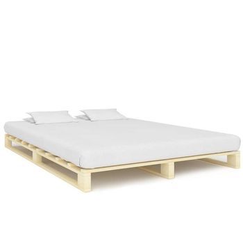Estructura De Cama De Palets Sin Colchón Madera Pino 180x200 Cm Vidaxl