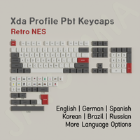 teclas retro nes material pbt tinte sub coreano brasil aleman espanol diseno iso ansi juego grande teclas xda para teclado mecanico
