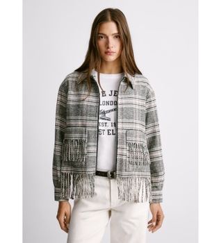 Pepe Jeans para mujer. PL4024341 Chaqueta Talani rosa (L), Casual, Gris, Poliéster